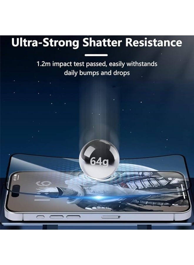 Tempered Glass Screen Protector Compatible with iPhone 17 Pro Max, Easy Installation, 9H Hardness, Clear Screen Protector, Anti-Fingerprint, Bubble-Free - Image 4