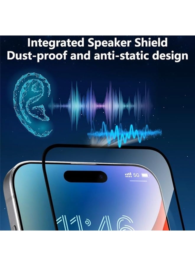 Tempered Glass Screen Protector Compatible with iPhone 17 Pro Max, Easy Installation, 9H Hardness, Clear Screen Protector, Anti-Fingerprint, Bubble-Free - Image 5