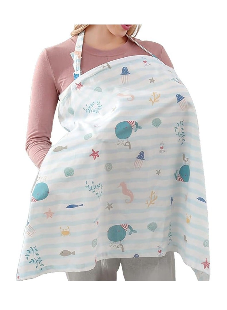 Breastfeeding Cover Up With Adjustable Strap In Grey Damask Premium Cotton Boned Nursing Cover Breathable Lightweight Stylish Discreet Incl Storage Bag  - Image 1