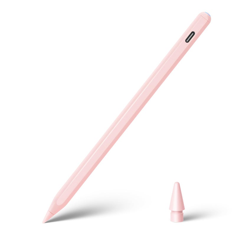 Evach Apple Pencil : Fast Charging, Palm Rejection, Tilt Sensitive, Pixel Precision, Good for iPad 6-11 Generation, iPad Pro 11/12.9/M4/M5, iPad Air 3/4/5/M2/M3,iPad mini 6/5, Pink - Image 1