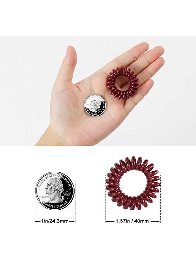 TailaiMei 20 Pcs Spiral Hair Ties No Crease Coil Hair Ties Phone Cord Hair Ties For Thick Hair Women Ponytail Holder Elastics(10 Color) - Image 4