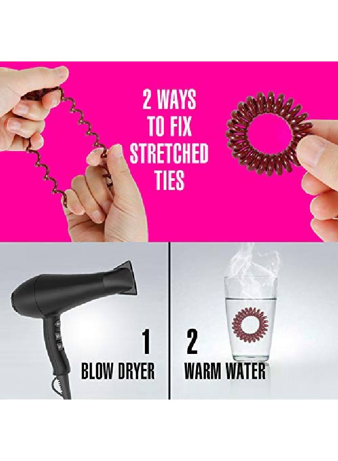 TailaiMei 20 Pcs Spiral Hair Ties No Crease Coil Hair Ties Phone Cord Hair Ties For Thick Hair Women Ponytail Holder Elastics(10 Color) - Image 5