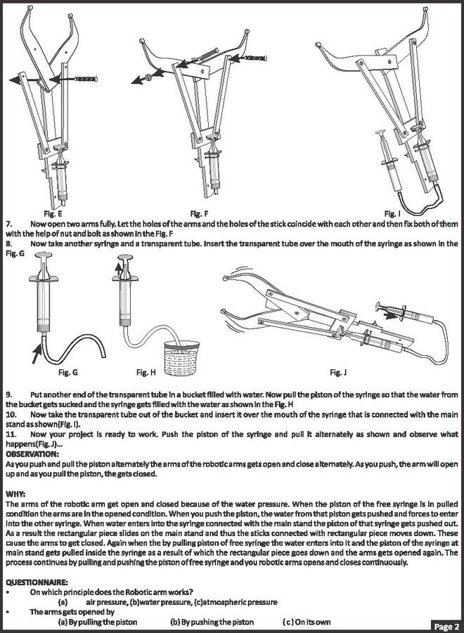 THE CURIOUS BRAIN ROBOTIC ARM (DO IT YOURSELF SCIENCE ACTIVITY KIT) - hydraulic and pneumatic Project - Image 3