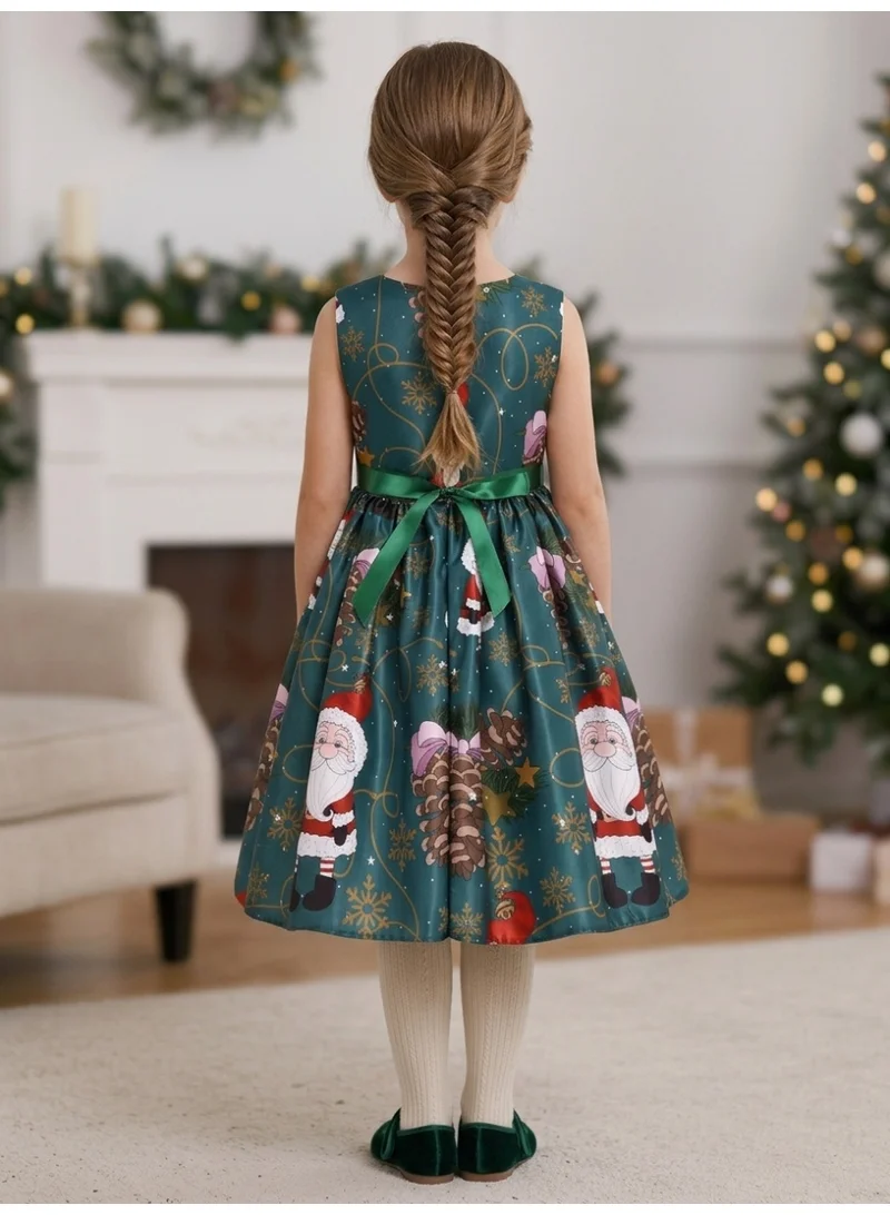 دىدانيالا Christmas Festive Dark Green Girls Pageant Gown