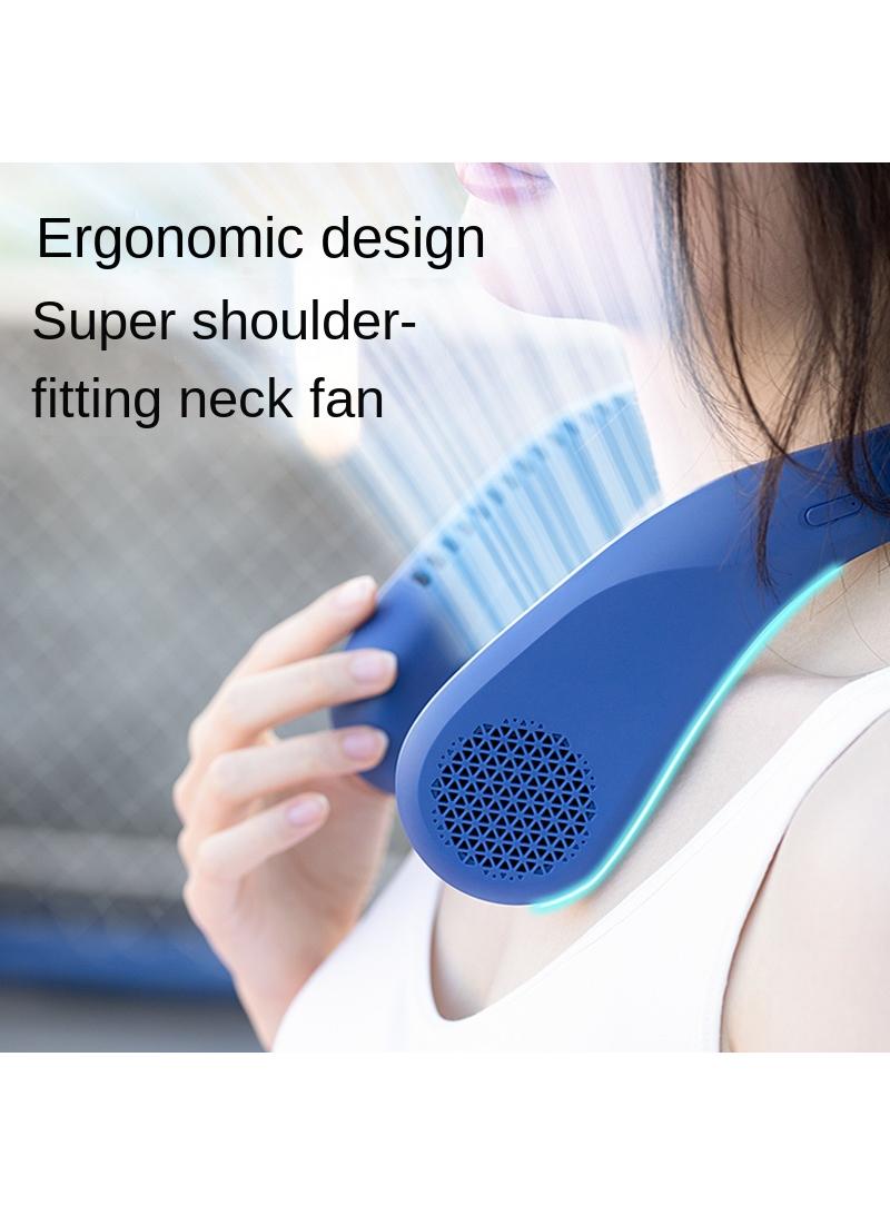 general Nuerst Neck Fan 5000mah Portable Personal Fan Hands Free Bladeless Fan Wearable Fan 3 Speeds Strong Airflow Cooling Fan For Travel Outdoor Indoor - Image 2