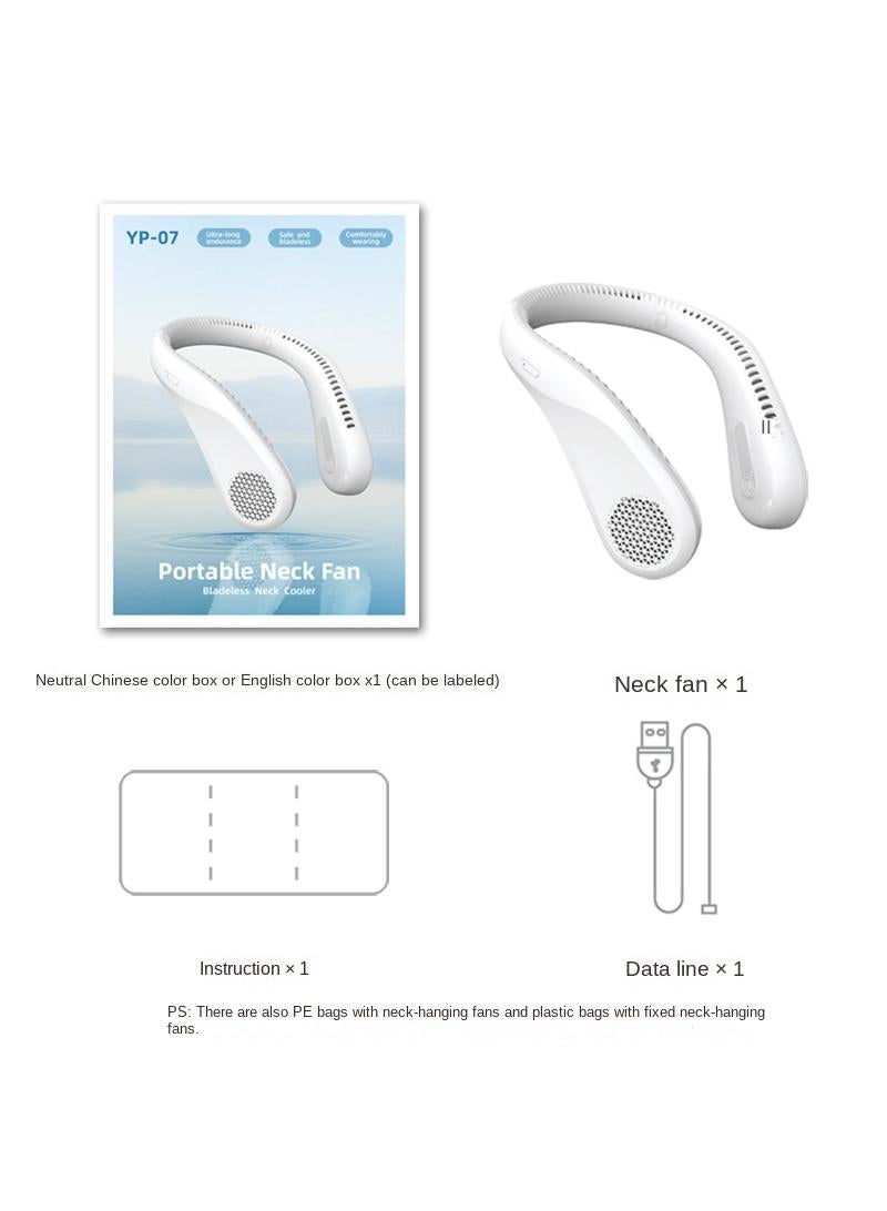 general Nuerst Neck Fan 5000mah Portable Personal Fan Hands Free Bladeless Fan Wearable Fan 3 Speeds Strong Airflow Cooling Fan For Travel Outdoor Indoor - Image 4