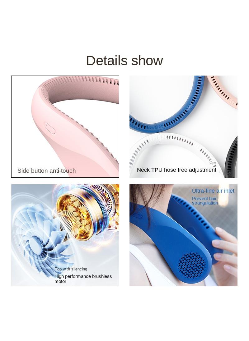 general Nuerst Neck Fan 5000mah Portable Personal Fan Hands Free Bladeless Fan Wearable Fan 3 Speeds Strong Airflow Cooling Fan For Travel Outdoor Indoor - Image 3