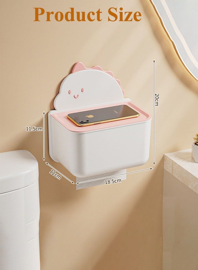 XiuWoo Wall-mounted tissue box for storing face towels tissue extraction box for household toilet kitchen wall-mounted box - Image 2