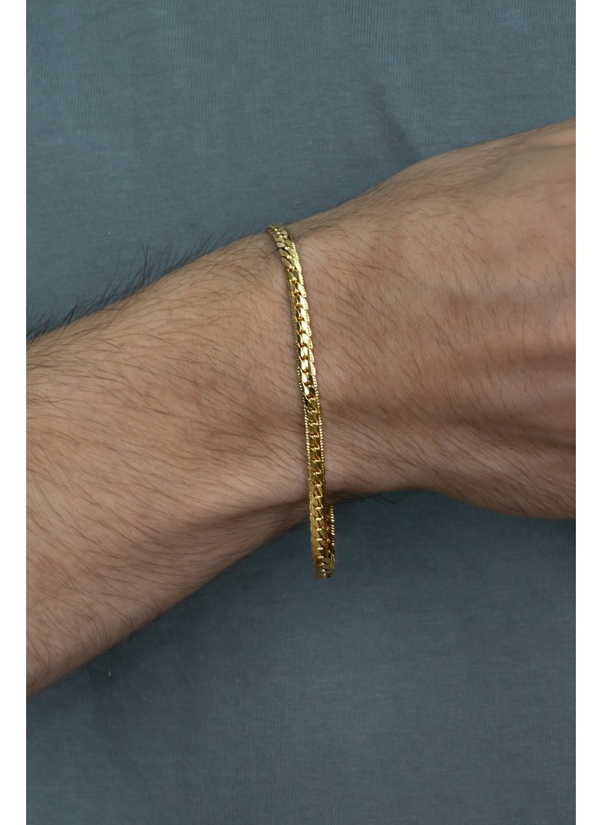 Takı Dükkanı Jewelry Store Crush Straw Flat Snake Yellow Men's Steel Bracelet Tag SCB19  - Image 2