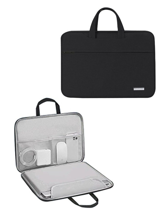 Stylish 13.3/15.6 Inch Laptop Bag, 180° Full Opening, Waterproof Design & Partition Storage, Portable Laptop Sleeve Case for Work & Travel  - Image 1
