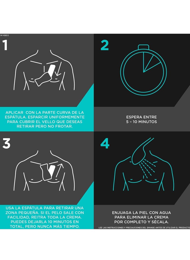 كريم فيت لإزالة الشعر للرجال للظهر والذراعين والساقين، للبشرة الحساسة، 200 مل - Image 3