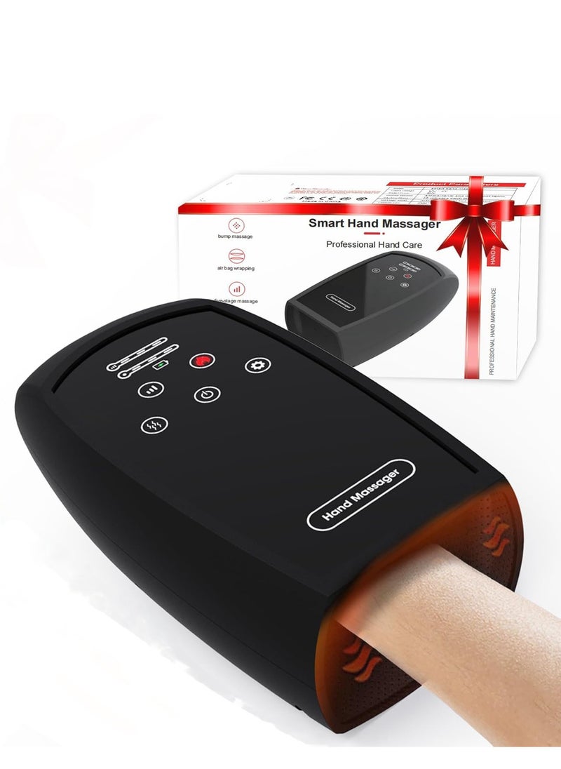Generic hand massager with heat, gifts for mum, dad, gifts for teenage girls trendy stuff  black  - Image 1