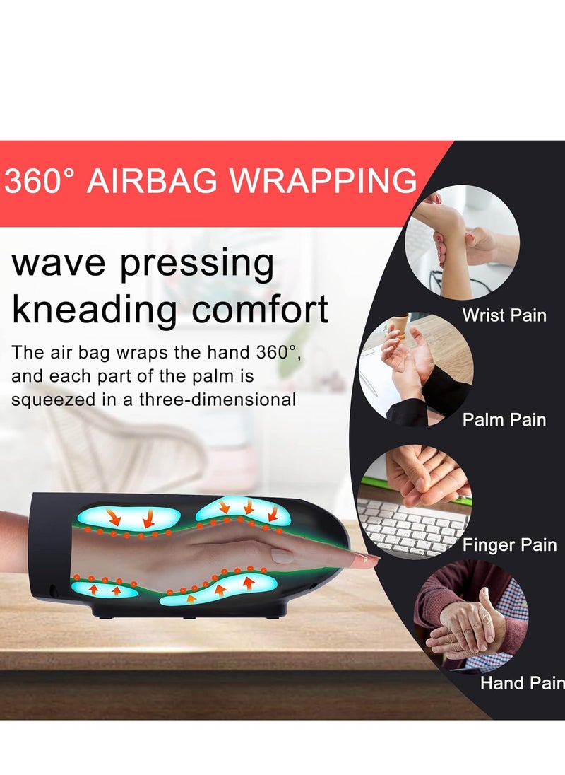 Generic hand massager with heat, gifts for mum, dad, gifts for teenage girls trendy stuff  black  - Image 3