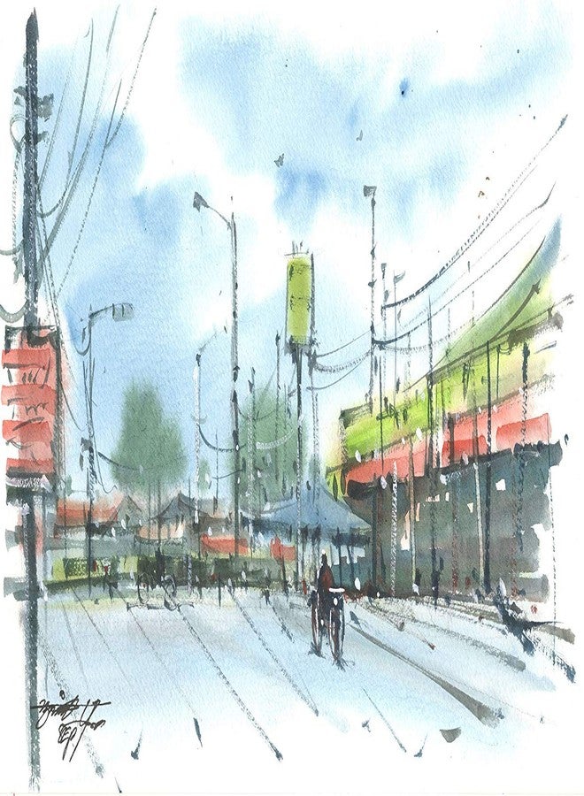 Campap ARTO Wire-O Watercolour book 100% Cellulose Cold Pressed Paper - 300 gsm - A4 size (12 sheets) - Image 2