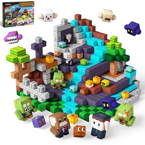 GobiDex 108PCS Magnetic Blocks Figures Crew Playset Build Weird Monster MagWonder with STEM Building Toys Pretend Play Montessori Gift for Boys and Girls 3 Years Old - Image 1