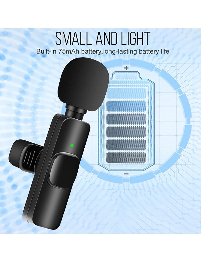 DUSALA Wireless Lavalier Microphone for iPhone Plug-Play Youtubers Facebook Live Stream Vloggers Interview Video Recording Noise Reduction Auto-syncs Clip-on Lapel Mic - Image 4