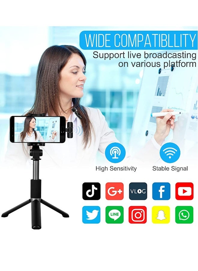 DUSALA Wireless Lavalier Microphone for iPhone Plug-Play Youtubers Facebook Live Stream Vloggers Interview Video Recording Noise Reduction Auto-syncs Clip-on Lapel Mic - Image 3
