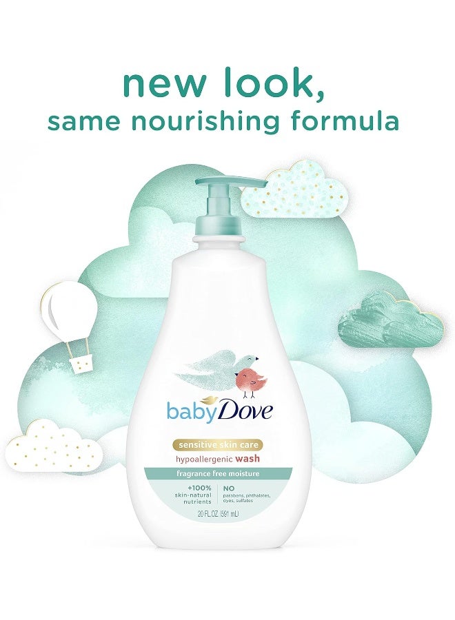 Baby Dove Sensitive Moisture Tip to Toe Wash and Shampoo 20 oz, Pack of 4 - Image 3