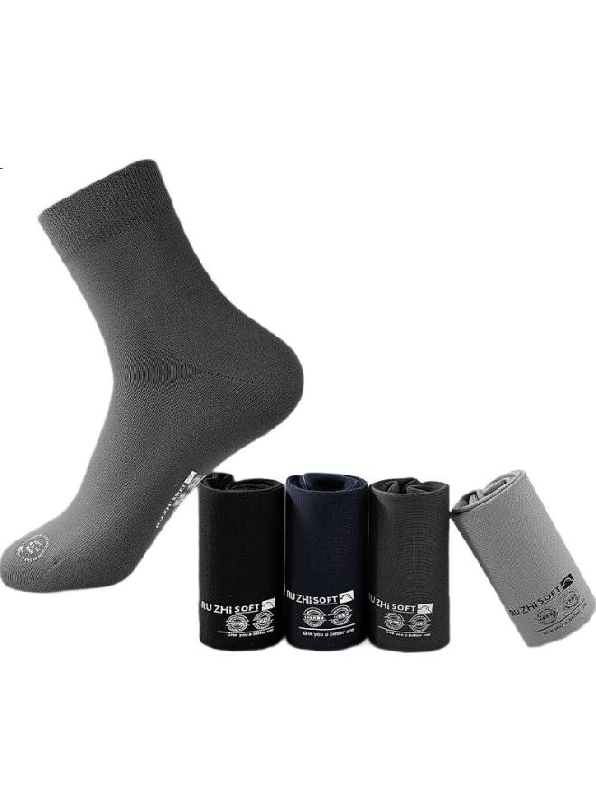 As plant Like Plant Men'S Socks, Summer 100% Pure Cotton Mid-Calf Socks, Antibacterial, Odor-Resistant, Sweat-Absorbing, Breathable, Seamless, Durable Business Long Socks - Image 1