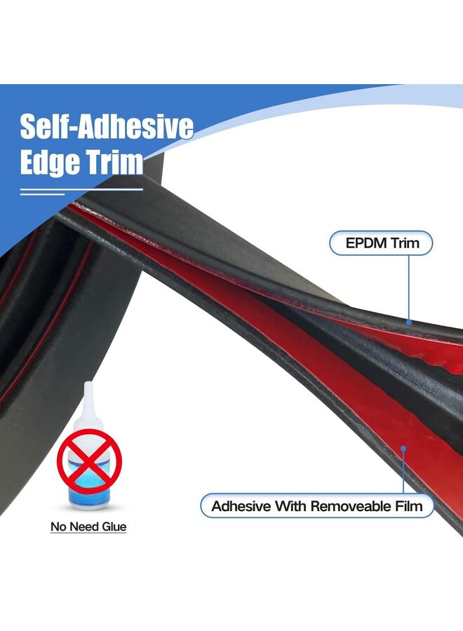 Rubber Edge Trim, Self-Adhesive Rubber Edge Trim, Edge Protector for Sheet Metal, EPDM Material(6M) - Image 4