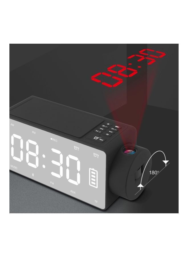 NIBEMINENT S91S Multi-Functional Bluetooth Speaker With Wireless Charging And Alarm Clock Function Black - Image 2