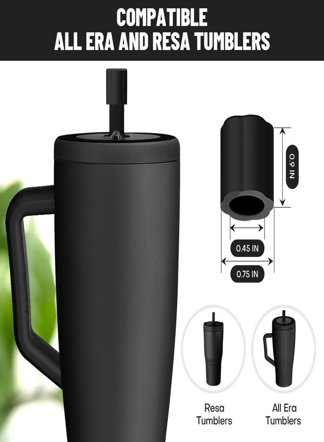 Rolitwils 2 Pack Magnetic Straw Cover, Silicone Leakproof Straw Protector for Tumbler, Compatible with Era/Resa, Drinkware Accessory - Image 2