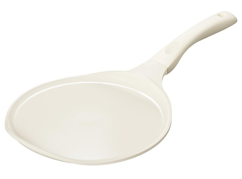 Redchef Crepe Pan Nonstick, 10 Inch Ceramic Flat Skillet Pan for Roti Dosa Tawa Comal Para Tortillas Pancake Pan for Stove Top, Induction Compatible, PFAS/PFOA/PTFE Free(Beige White) - Image 1