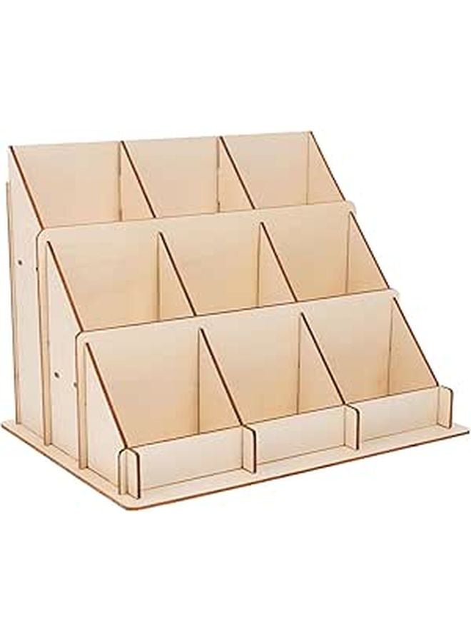 Wooden Business Card Holder Display Stand Elegant Solid Design for Desk Retail Events - Image 1