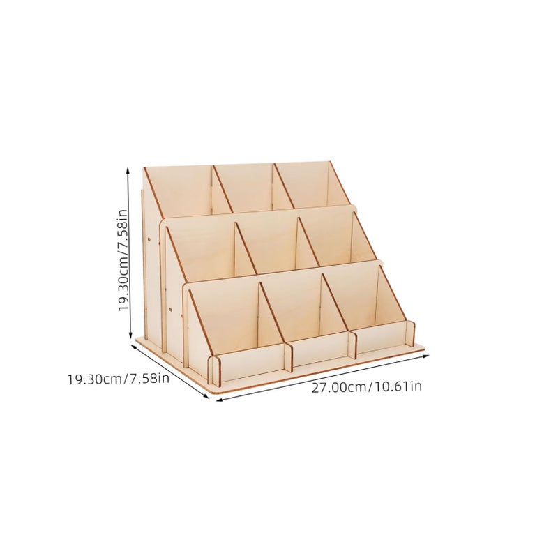 Wooden Business Card Holder Display Stand Elegant Solid Design for Desk Retail Events - Image 3