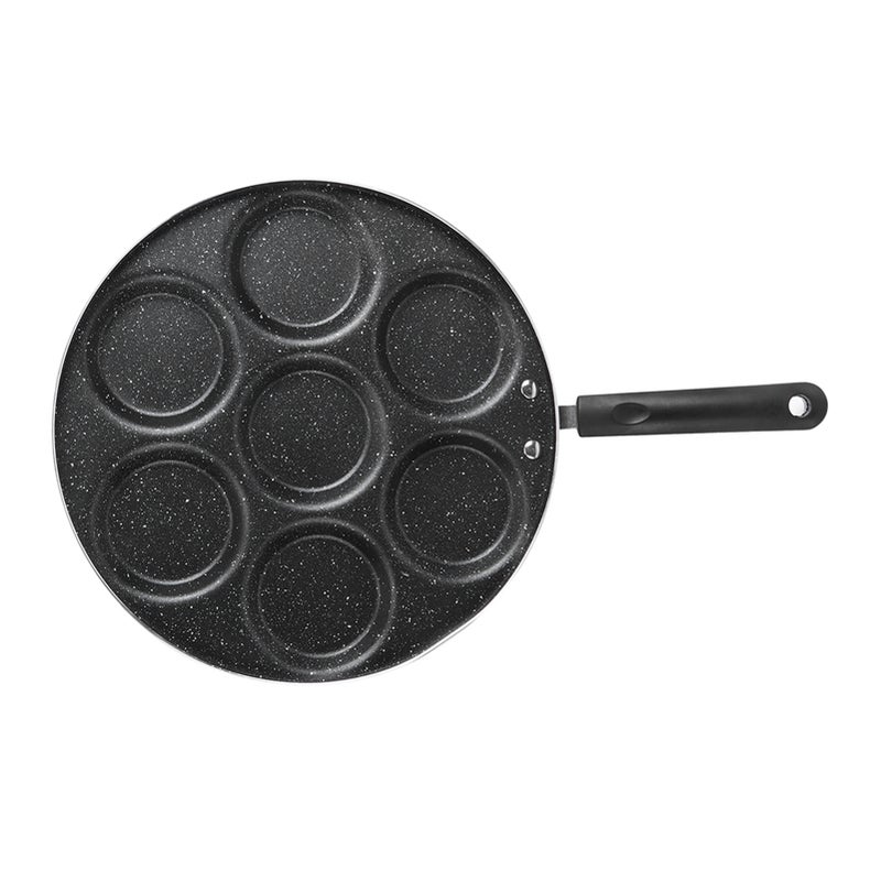 7 Holes Frying Pan Non Stick Fried Eggs Cooking Pan Burger Mold Household Kitchen Cookware - Image 5