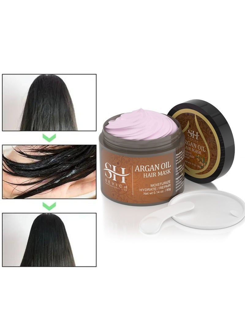 Sevich 80g Argan Oil Hair Mask Hydrate Moisturize and Repair Damaged Hair Argan Oil Hair Mask Color Treated Natural Hair Repair Hair Mask Keratin Hair and Scalp Treatment Deep Hair Care Mask - Image 2