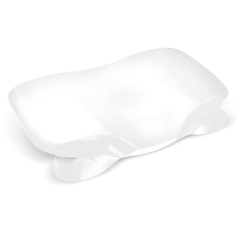 Polyester Spandex blend Pillowcase for Zelimun Cervical Pillow Only Ergonomic Case Smooth Soft Pillowcase for Sleeping White Pillow Cover with Zipper