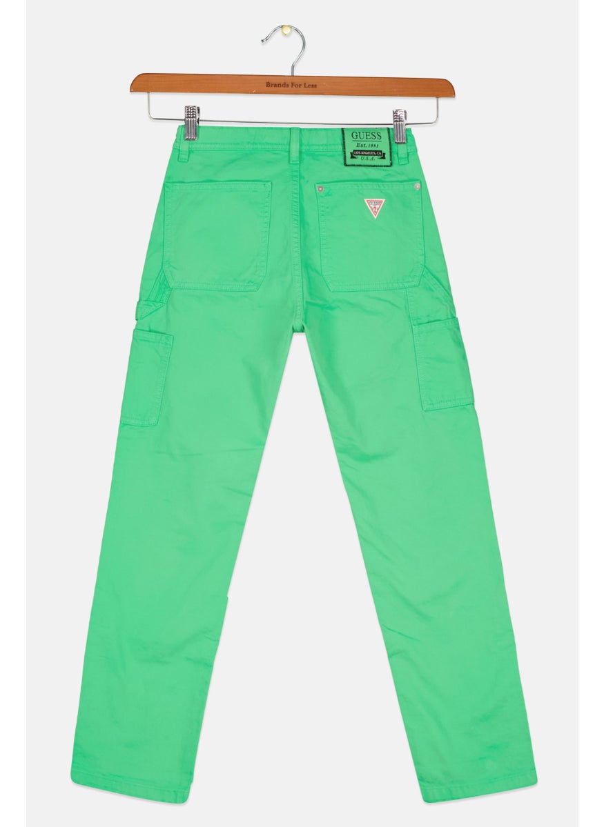GUESS Kid Girl Solid Pants, Green  - Image 2