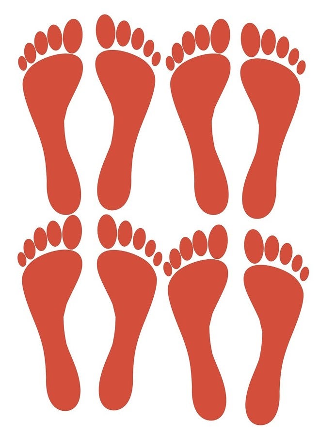 Asmi Collections PVC Wall Stickers Goddess Lakshmi Footprints - 4 Pairs - Image 1