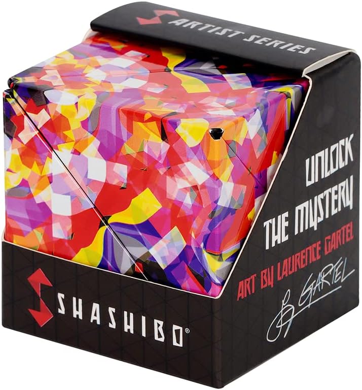 SHASHIBO Shape Shifting Box - Award-Winning Fidget Cube with 36 Rare Earth Magnets - Transforms Into Over 70 Shapes (Artist Series - Confetti) - Image 1