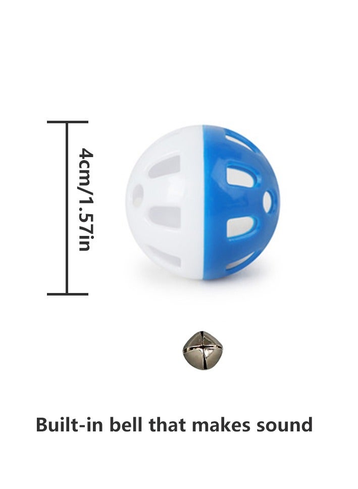 10PCS Pet Toy Balls Plastic Cat Colorful Double Color Ball Plastic Dog Toys Bell Ball Assorted Color - Image 5