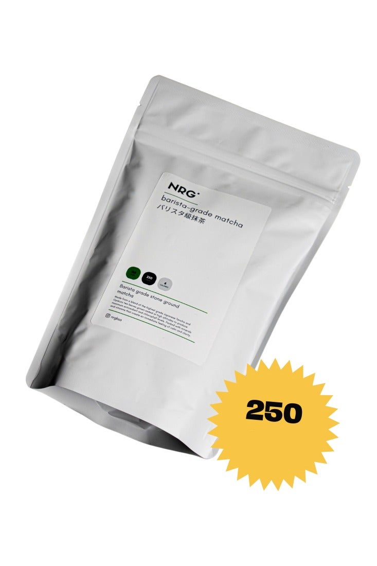 NRG بودرة ماتشا عضوية بارستا من NRG 250 جرام – ماتشا يابانية مميزة من مزارع شيزوكو المُظللة، غنية بمضادات الأكسدة، مثالية للاتيه، الشاي والعصائر - Image 2