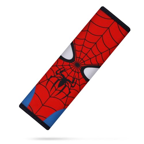 YR Seat Belt Cover for Kids, Soft Comfort Seat Belt Cushion for Children, Cute Cartoon Pattern Car Seat Belt Pads Cover for Girls and Boys, 1 Pack (Cartoon Spider) - Image 1