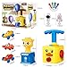 WISHDIAM Balloon Launcher Toy Set Balloon Powered Cars Creative Inflatable Pump Racing Car Scientific Experiment Intelligence Education Preschool Childrens Toys Duck - Image 4