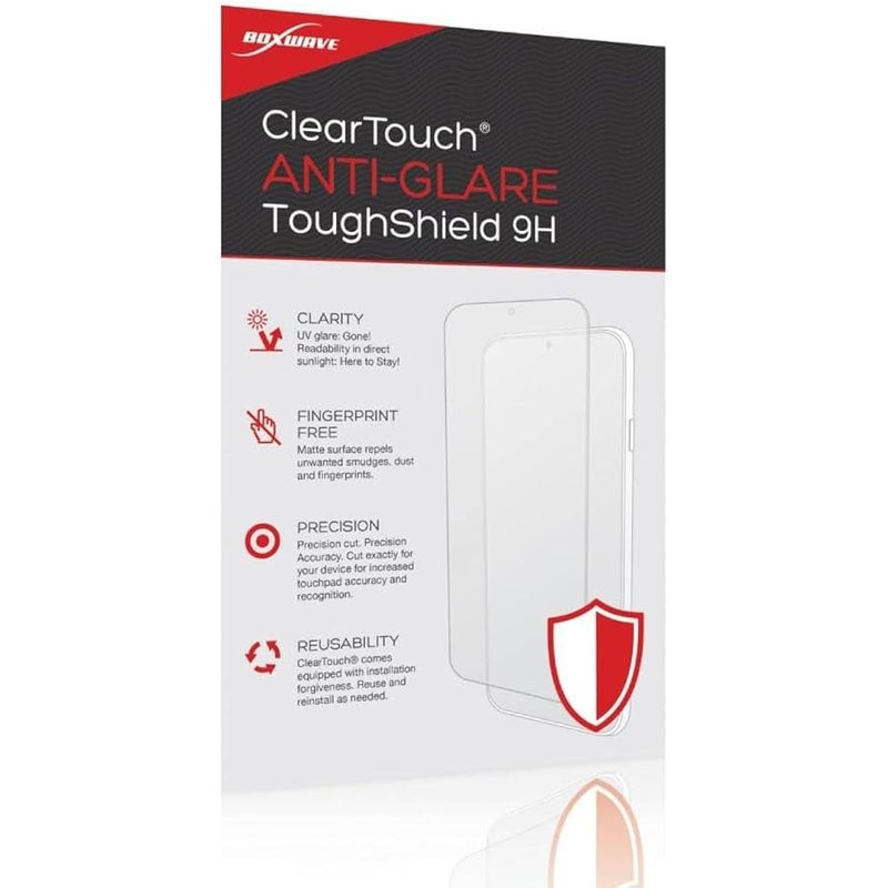 BoxWave Screen Protector Compatible with Omron Evolv BP7000 - ClearTouch Anti-Glare ToughShield 9H (2-Pack), Anti-Glare 9H Tough Flexible Film Screen Protector - Image 2