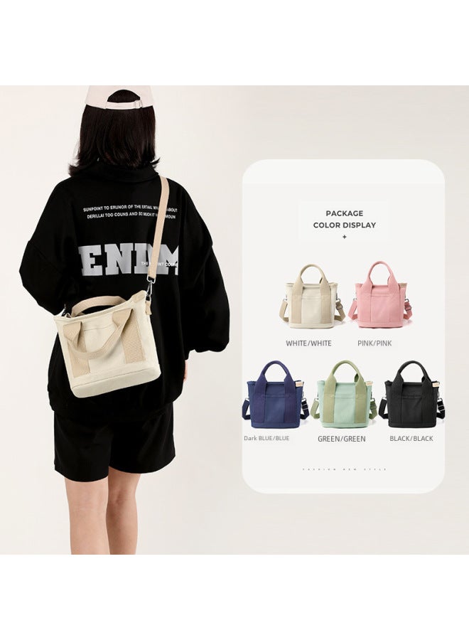 Hao Lang Canvas Bag Portable Crossbody Lunch Bag Large Capacity Mother And Baby Bag Fashion Trendy Shoulder Crossbody Women's Bag - Image 3