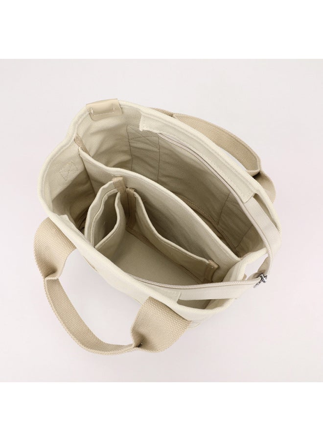 Hao Lang Canvas Bag Portable Crossbody Lunch Bag Large Capacity Mother And Baby Bag Fashion Trendy Shoulder Crossbody Women's Bag - Image 4