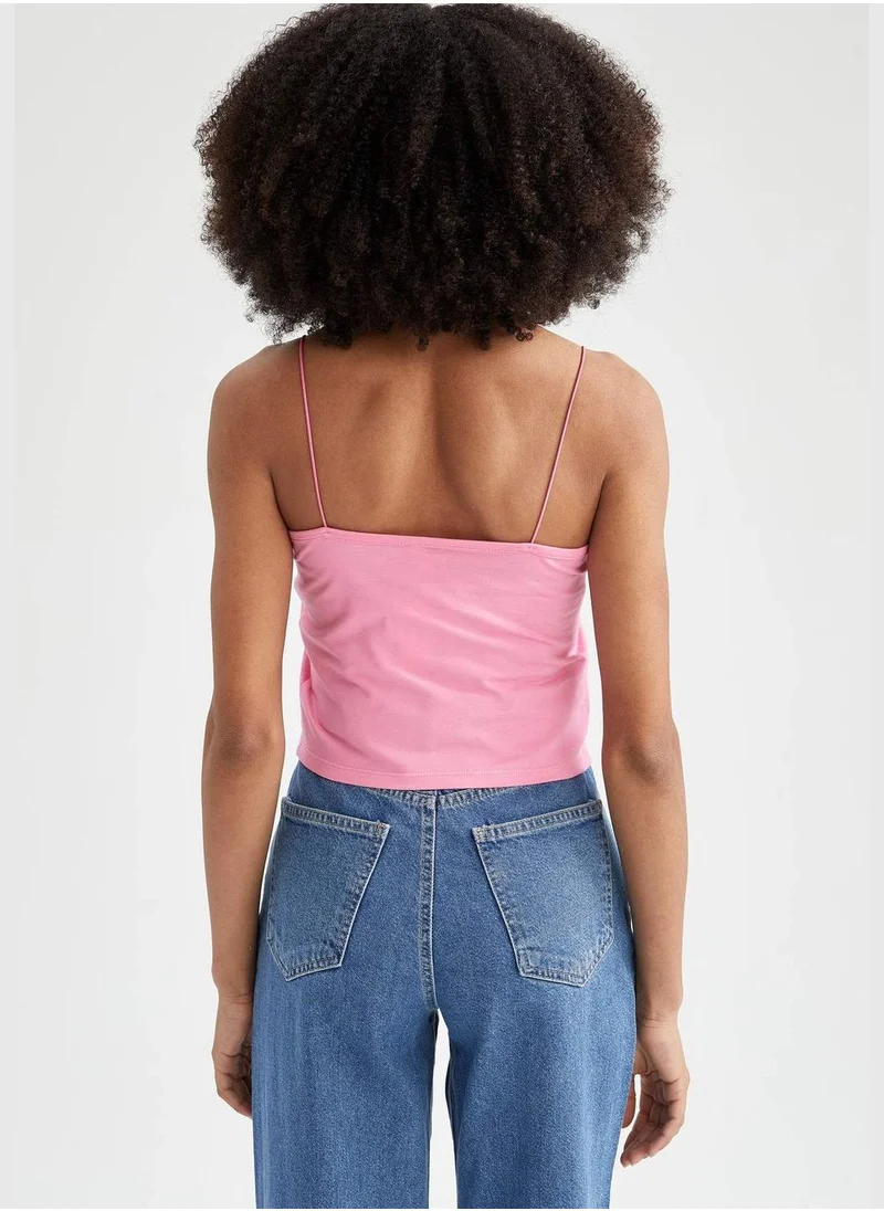 ديفاكتو Basic Spaghetti Strap Tank Top