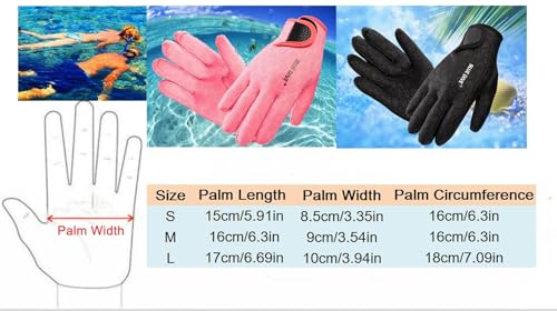 EXCEREY 1.5MM Surf Snorkeling Float Swimming Neoprene Skid-Proof Wetsuit Diving Gloves (Black, Size S) - Image 2