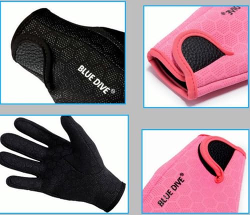 EXCEREY 1.5MM Surf Snorkeling Float Swimming Neoprene Skid-Proof Wetsuit Diving Gloves (Black, Size S) - Image 3