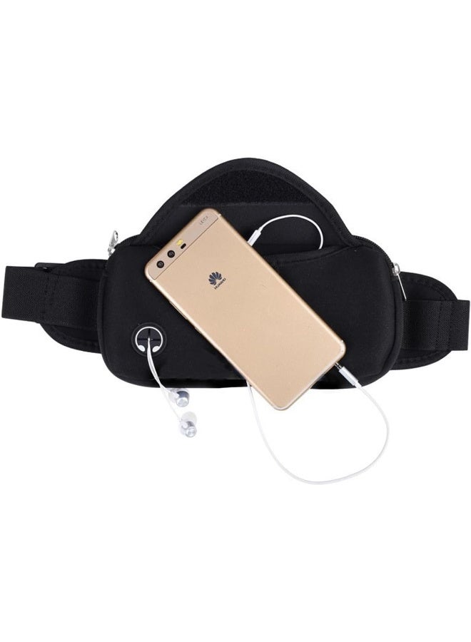 ECVV Running Belt Pack Crossbody Waist Bag Pack for Travel Walking Running Hiking Cycling Waterproof Waist Pack Money Belt for Men Women Black One Size - Image 2