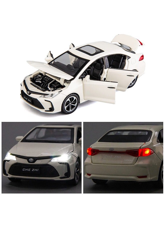 Kids Boy and Girl 1: 32 Toyota Corolla Model Car Toy, White - Image 3