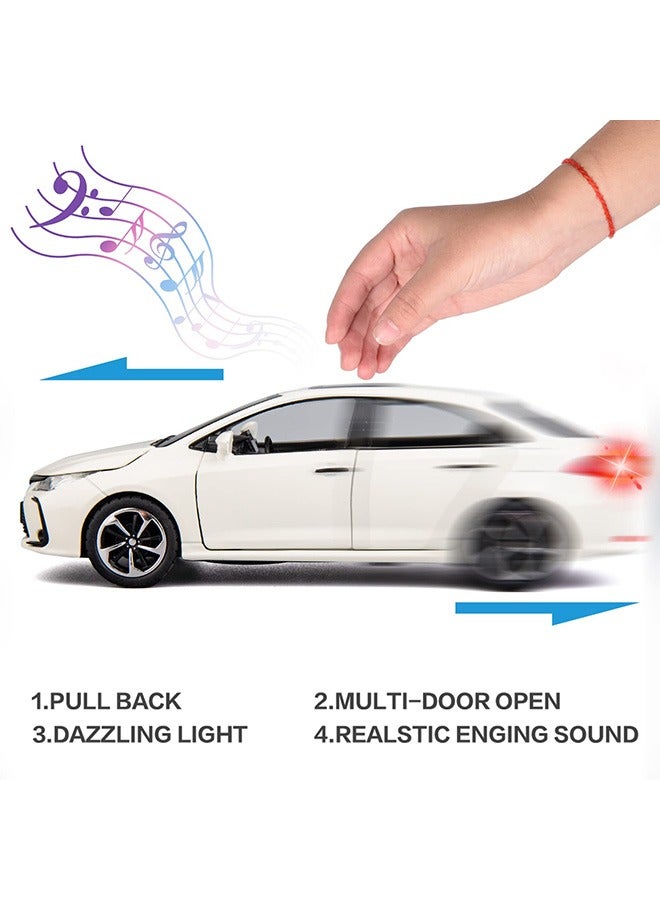 Kids Boy and Girl 1: 32 Toyota Corolla Model Car Toy, White - Image 4