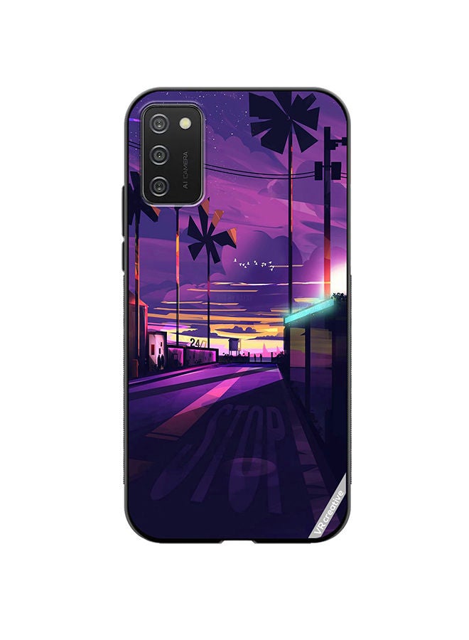 VR CREATIVE Protective Case Cover For Samsung Galaxy A02s Empty Road Design Multicolour - Image 1