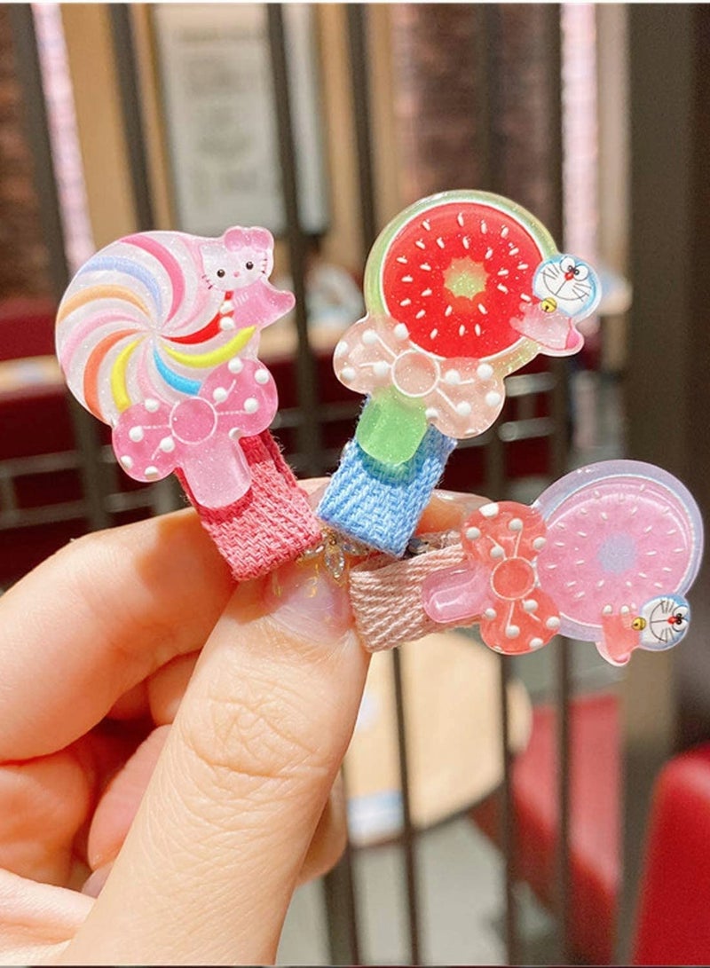 SYOSI Hair Clips, Bow Crocodile Clip Hair Accessories, Lollipop Fruit Hair Clips for Girls - Image 3